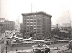 photo about Transportation of Indiana Bell Building - 802